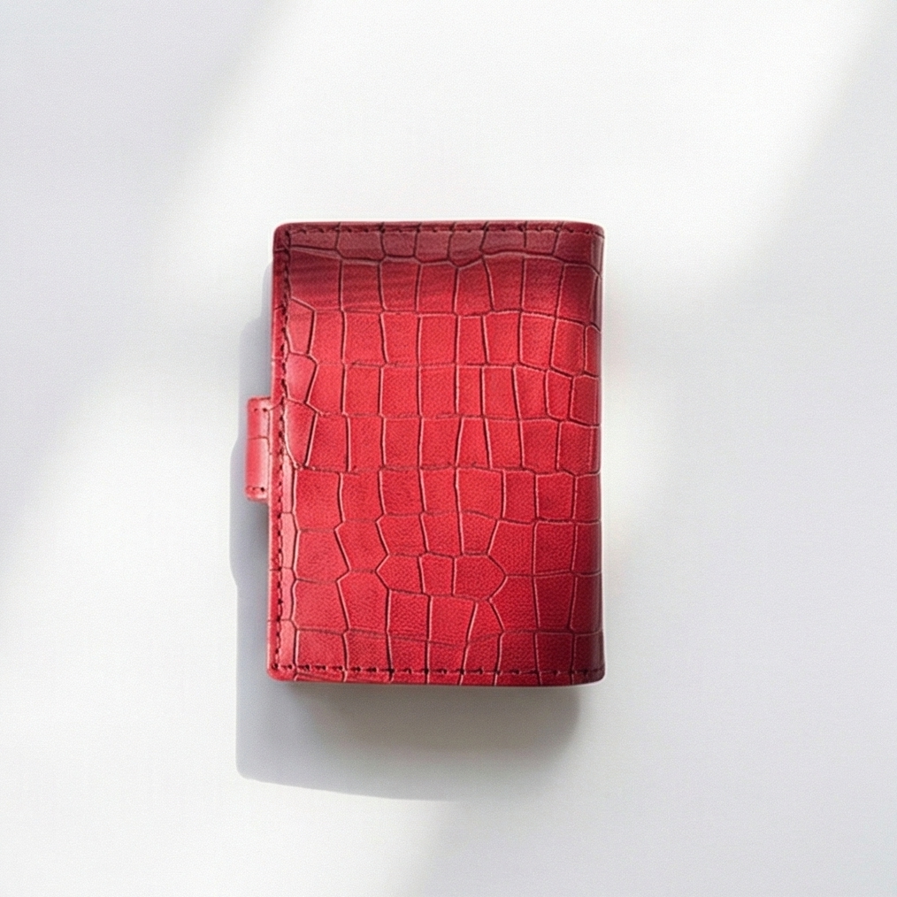The Card Push Wallet - Red